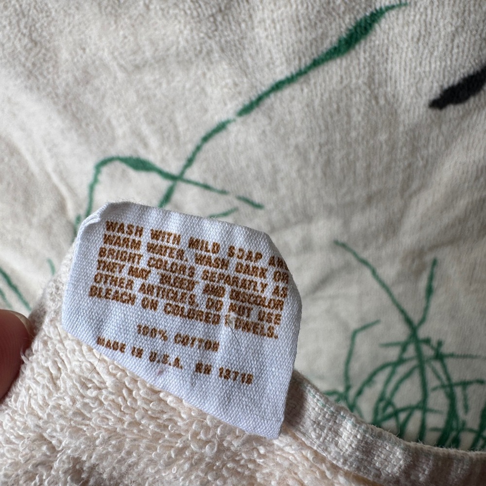Vintage R.A. Briggs Canadian Geese Bath Towel Set 2 Cotton Made in USA Wildlife - Picture 6 of 8